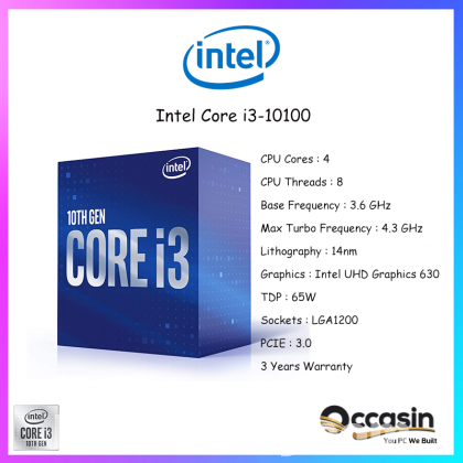 Intel 10th Gen Core i3 10100 Processor